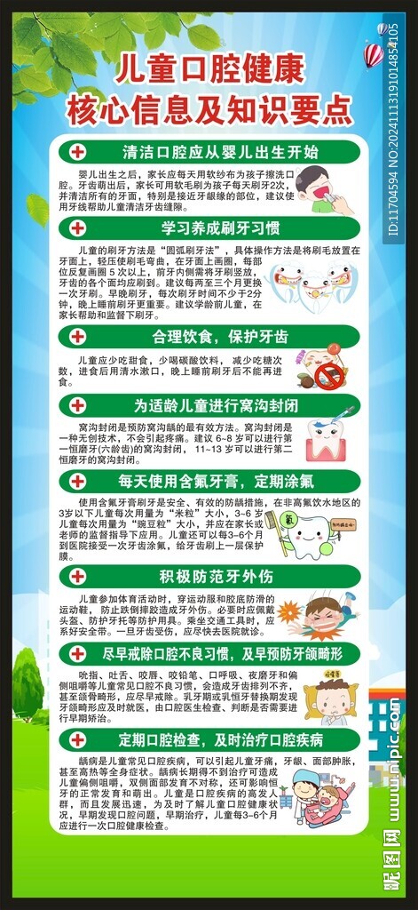 兒童口腔健康核心信息展架