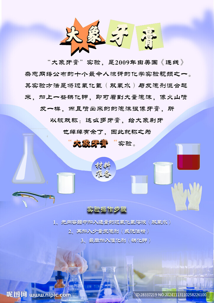 化學實驗大象牙膏