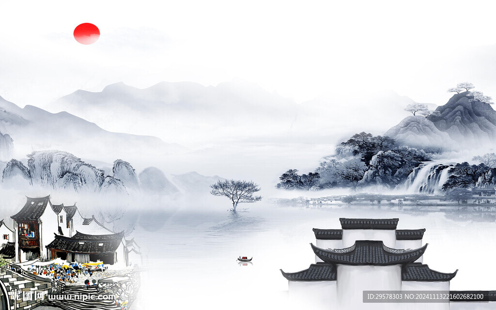 高檔 意境高端山水 TiF分層