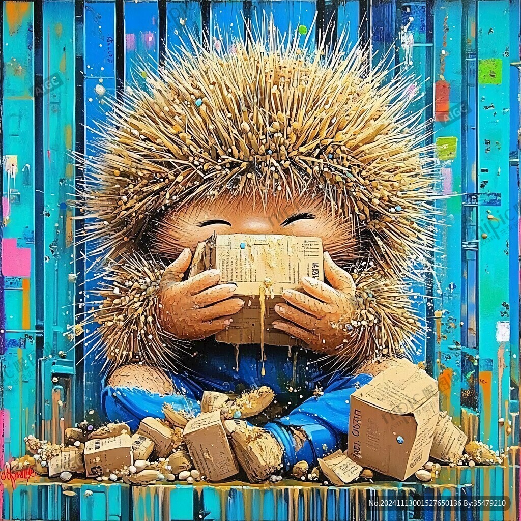 原創(chuàng)刺猬插畫
