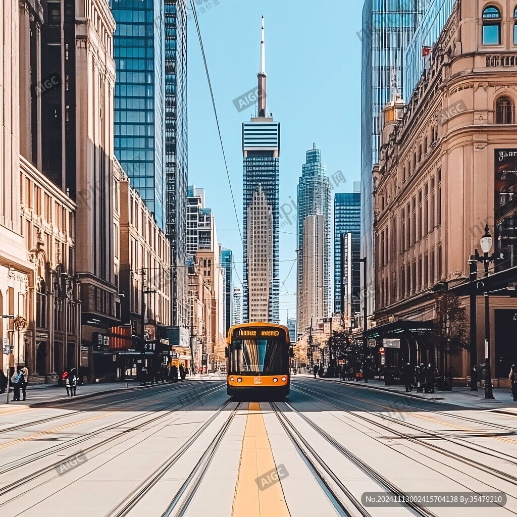 都市繁華街景