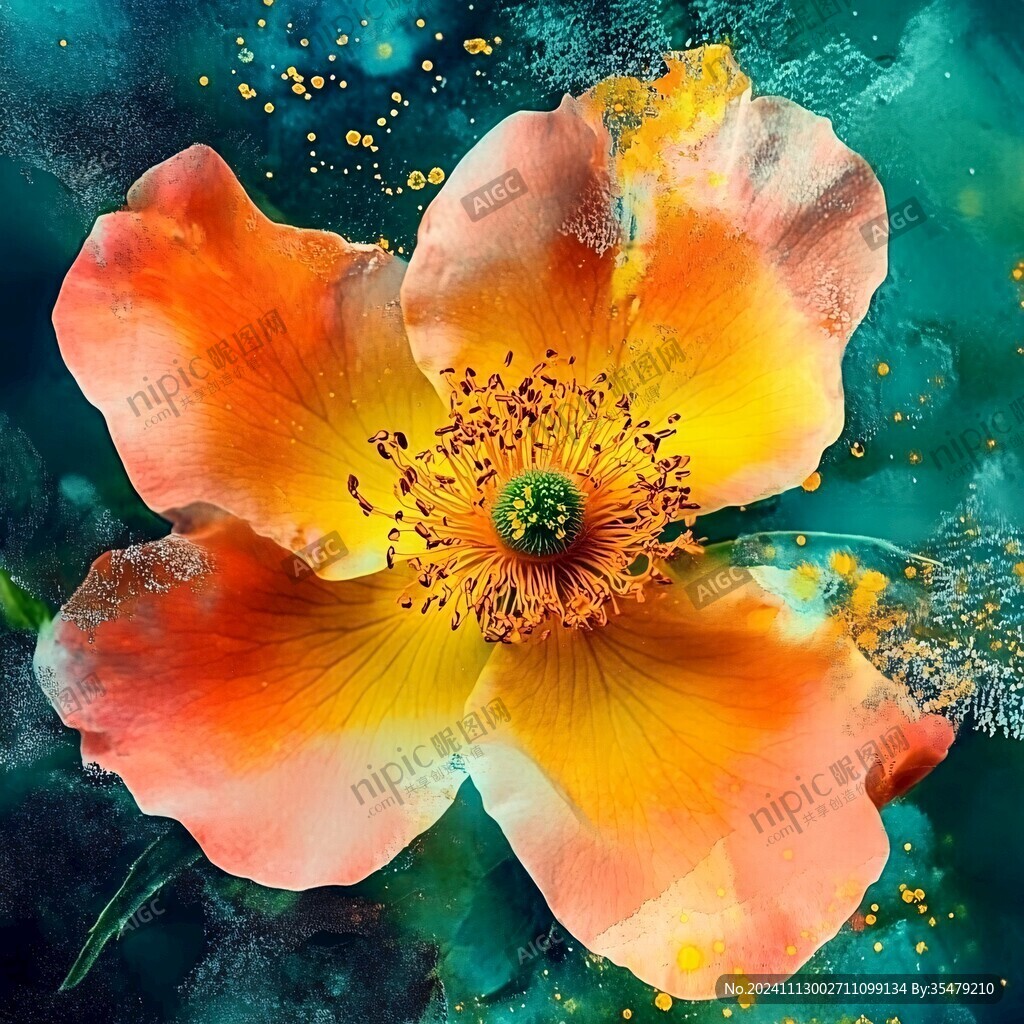 現(xiàn)代花卉肌理裝飾畫