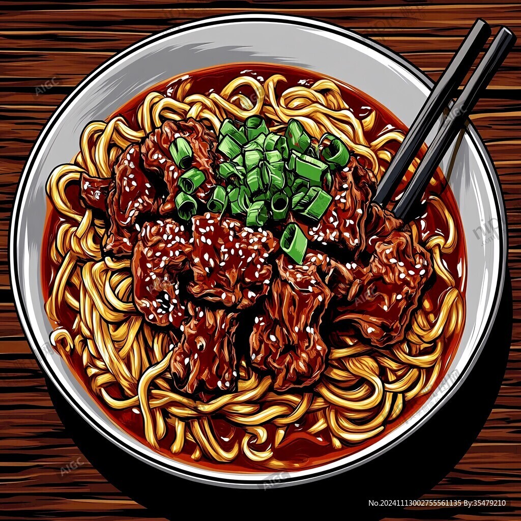 雜醬面插畫