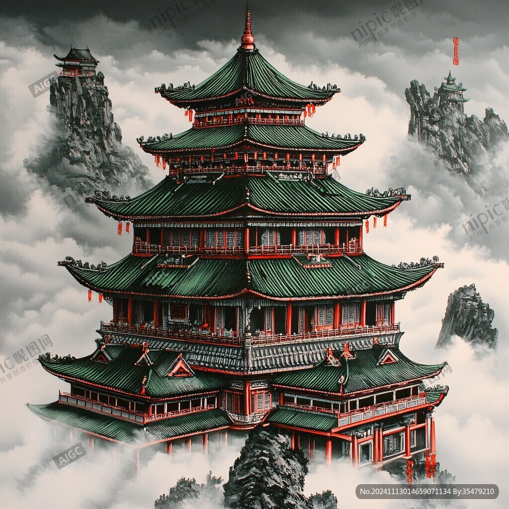 九天樓插畫