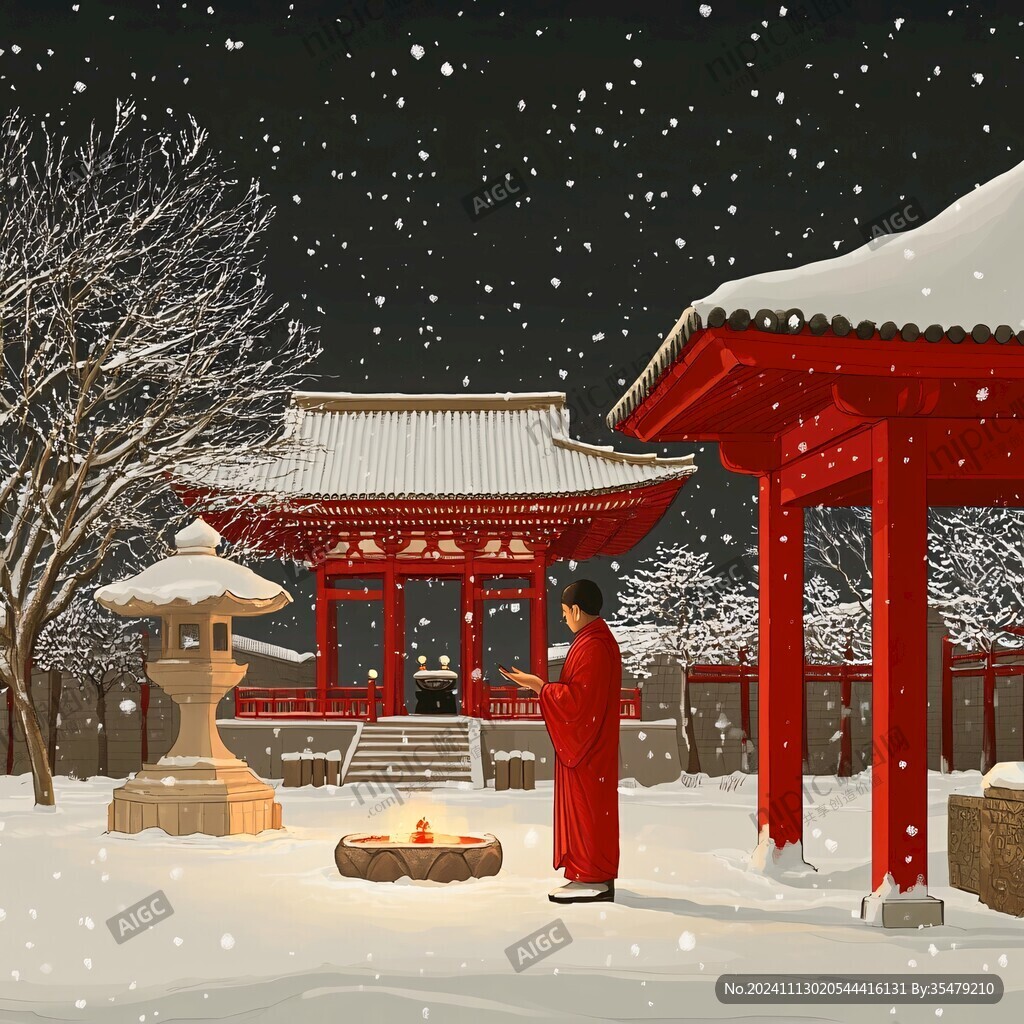 廟宇插畫
