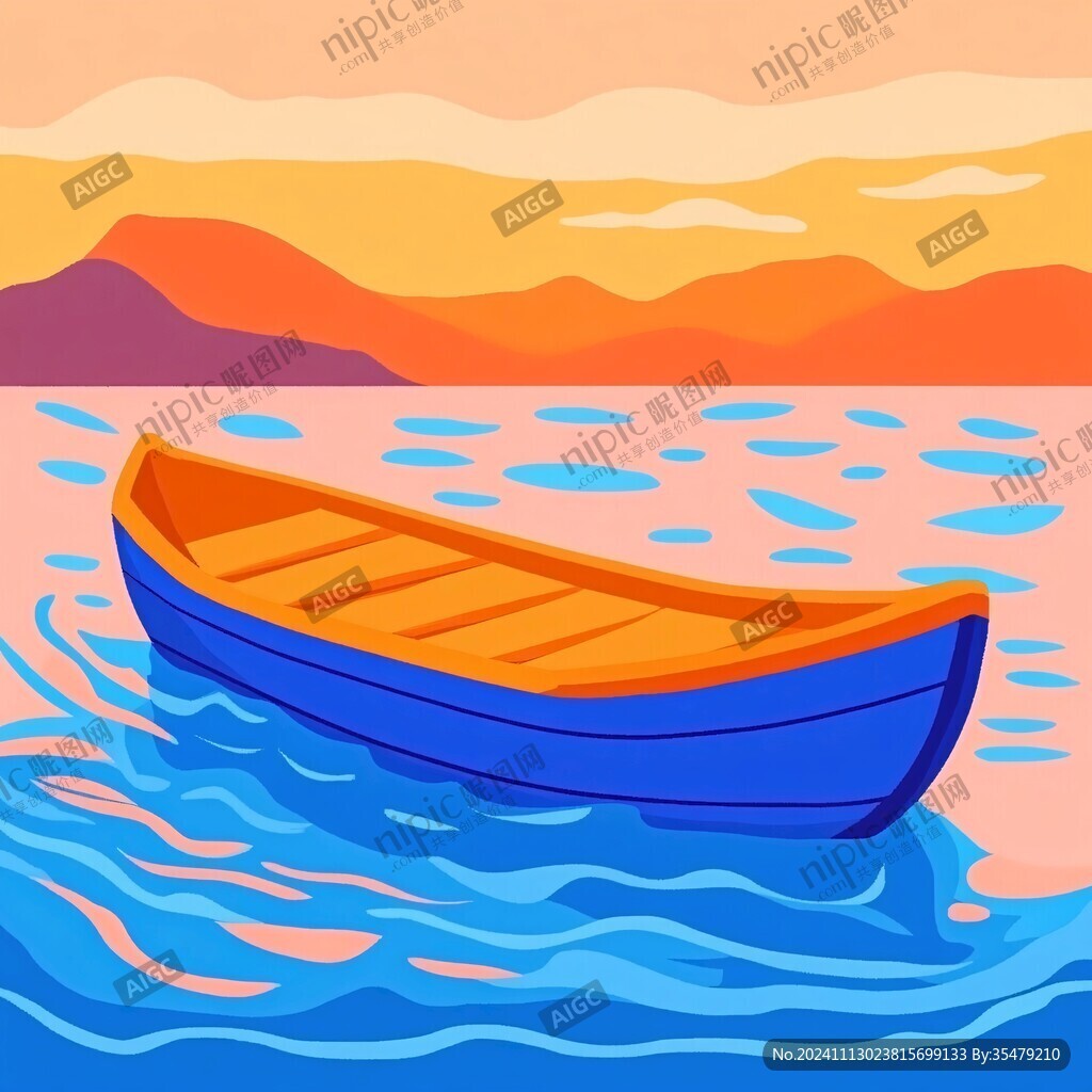 插畫小船