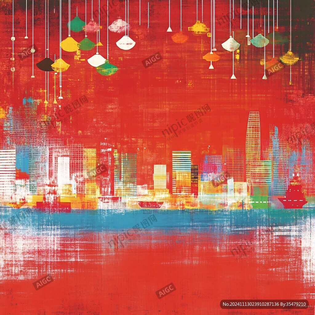 粵港澳水彩背景