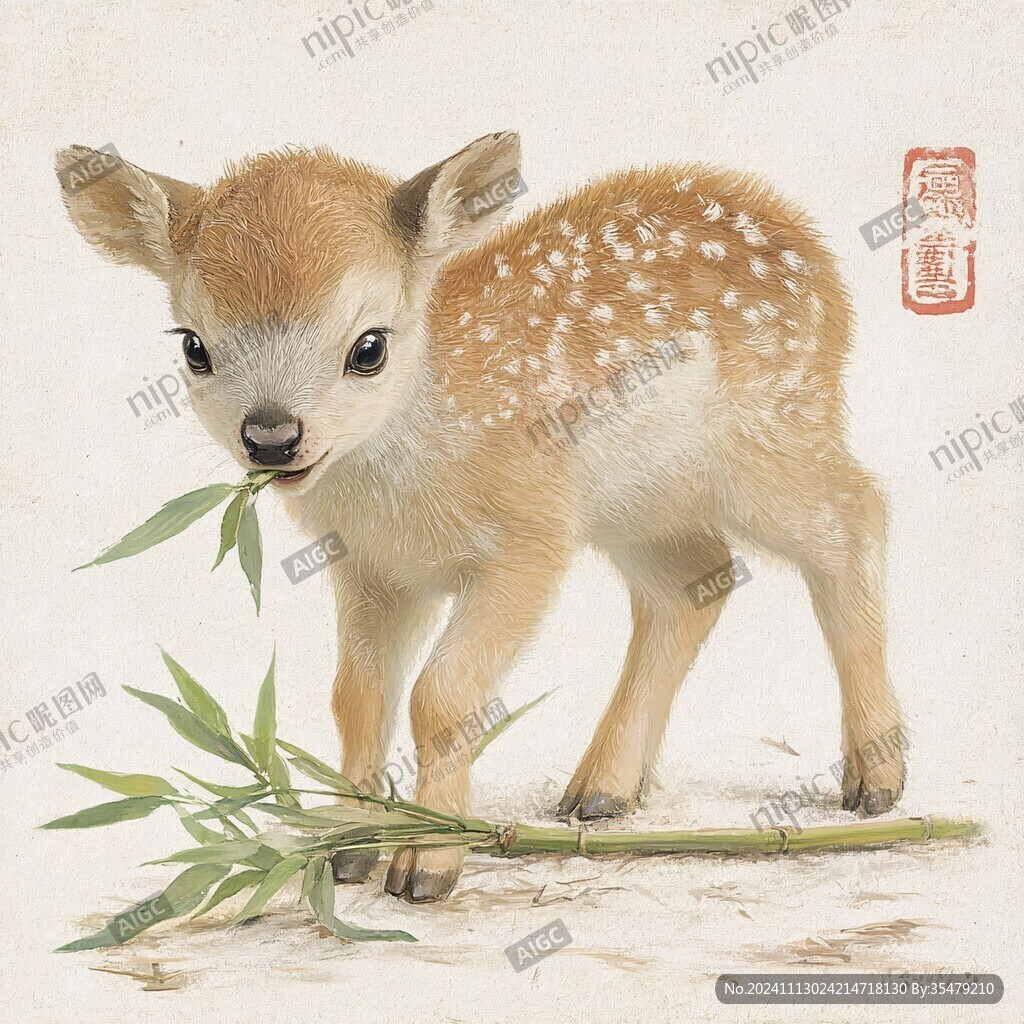 小鹿臨摹