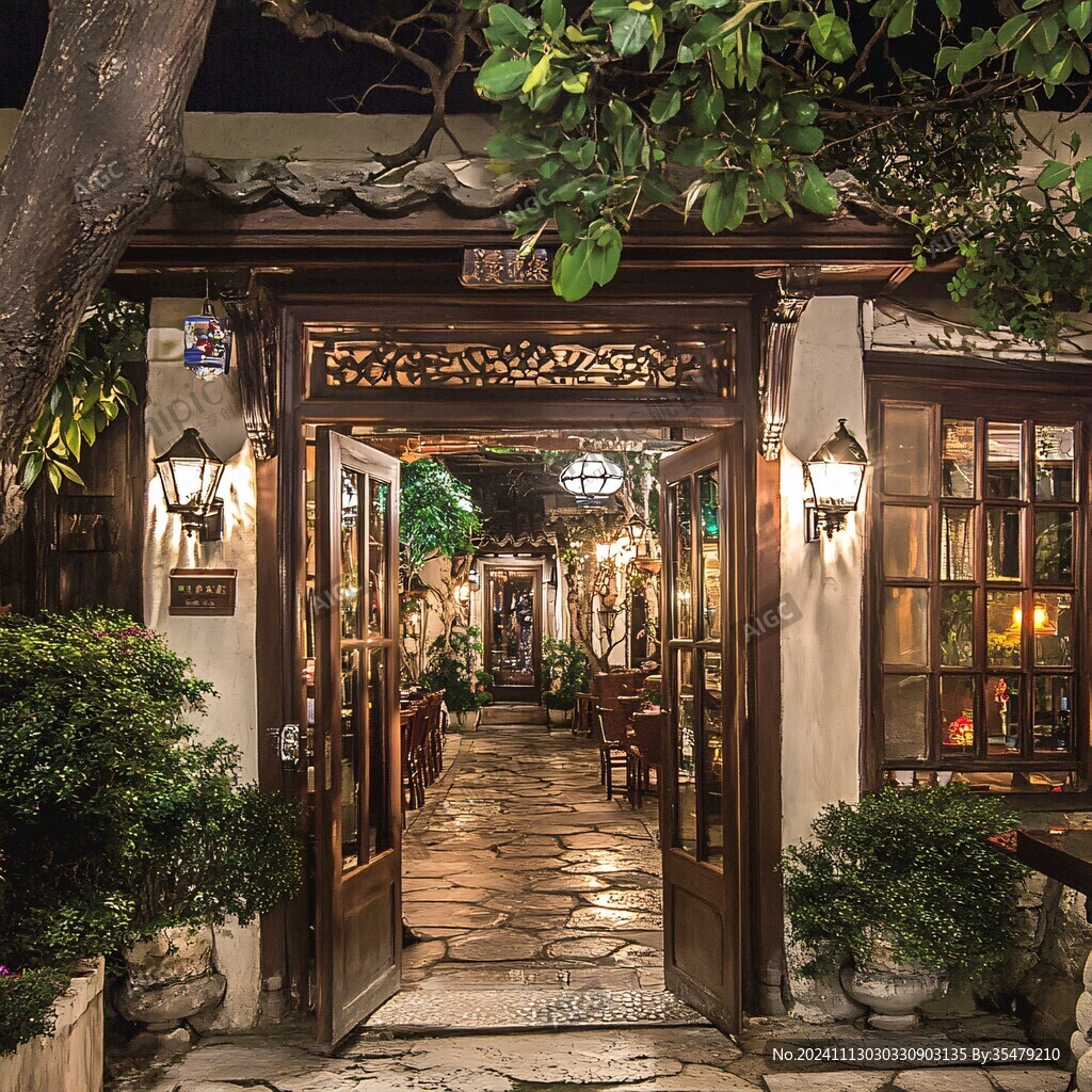 古鎮(zhèn)民宿酒店大門