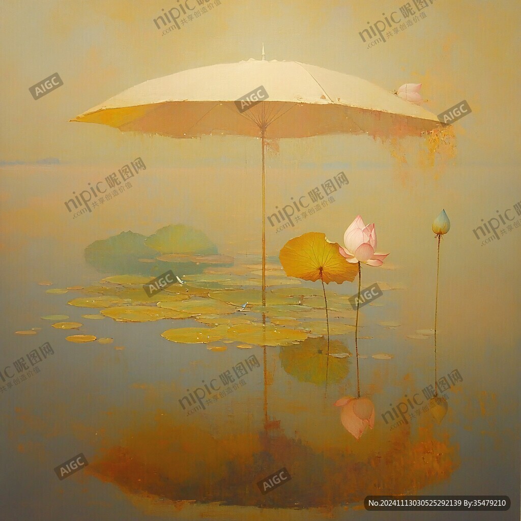 水彩插畫(huà)油紙傘畫(huà)