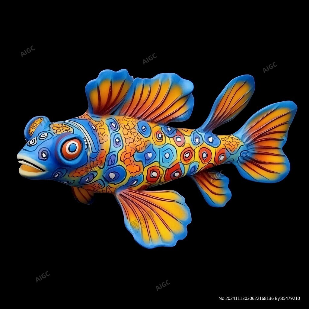 3d浮雕金魚鯉魚