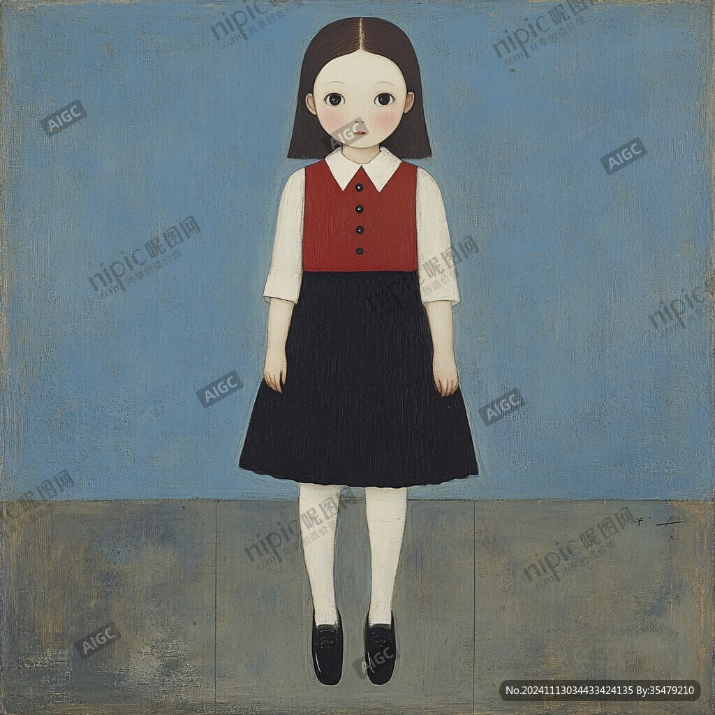 逛畫(huà)展的女孩