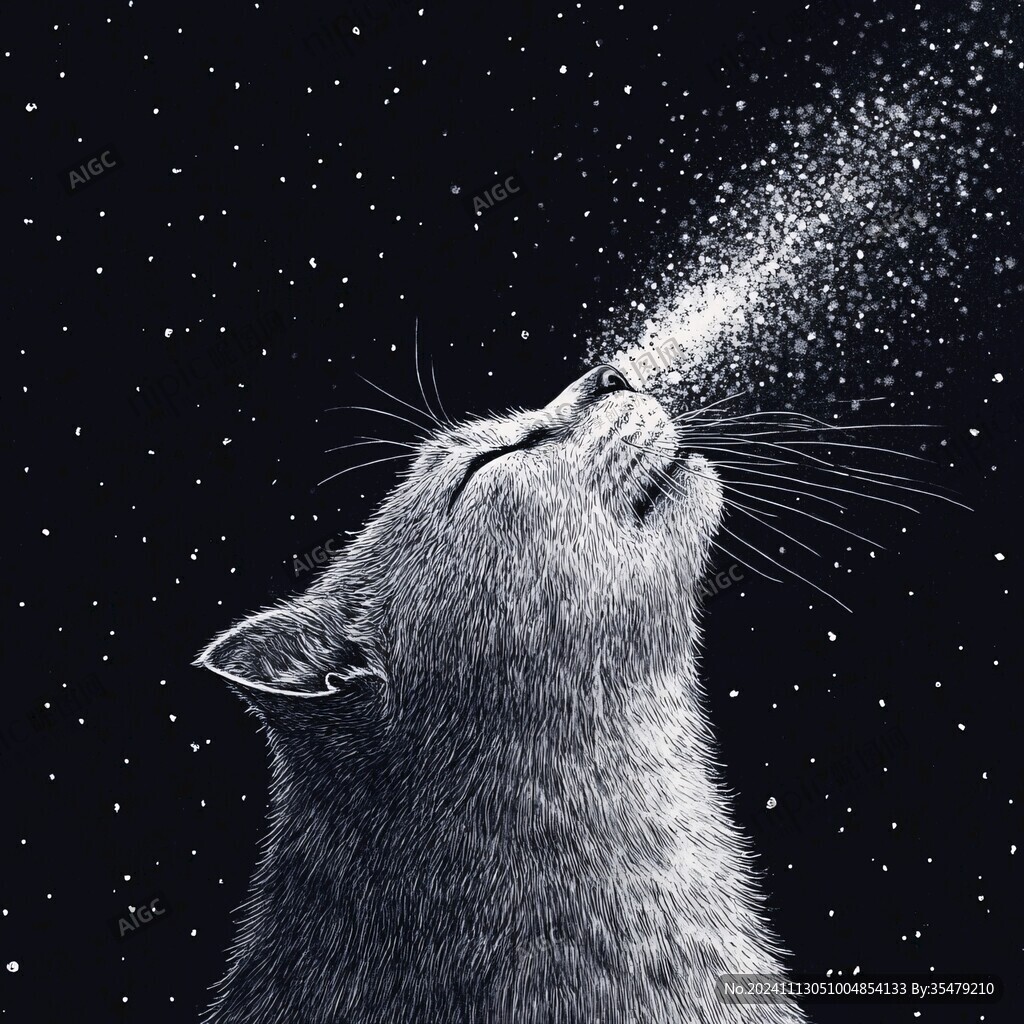 動物星空圖案