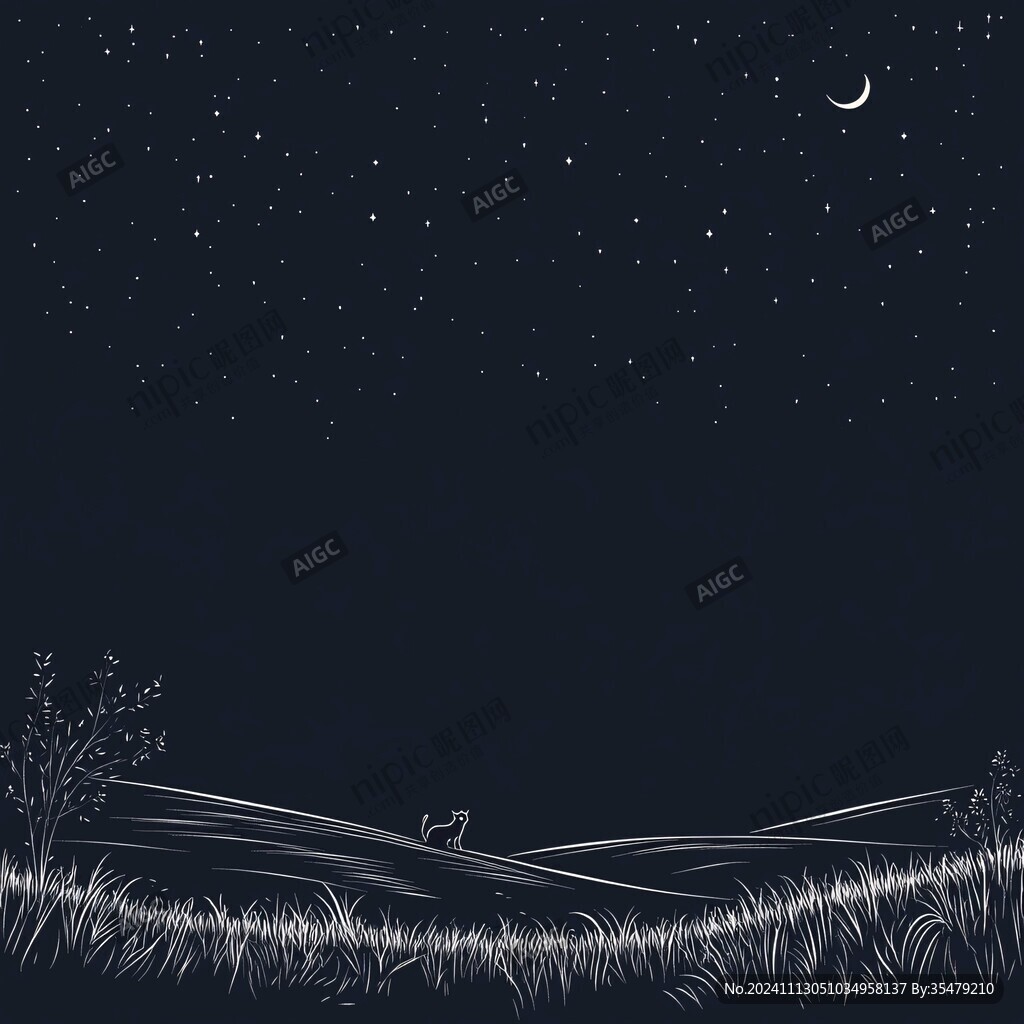 夜空草地