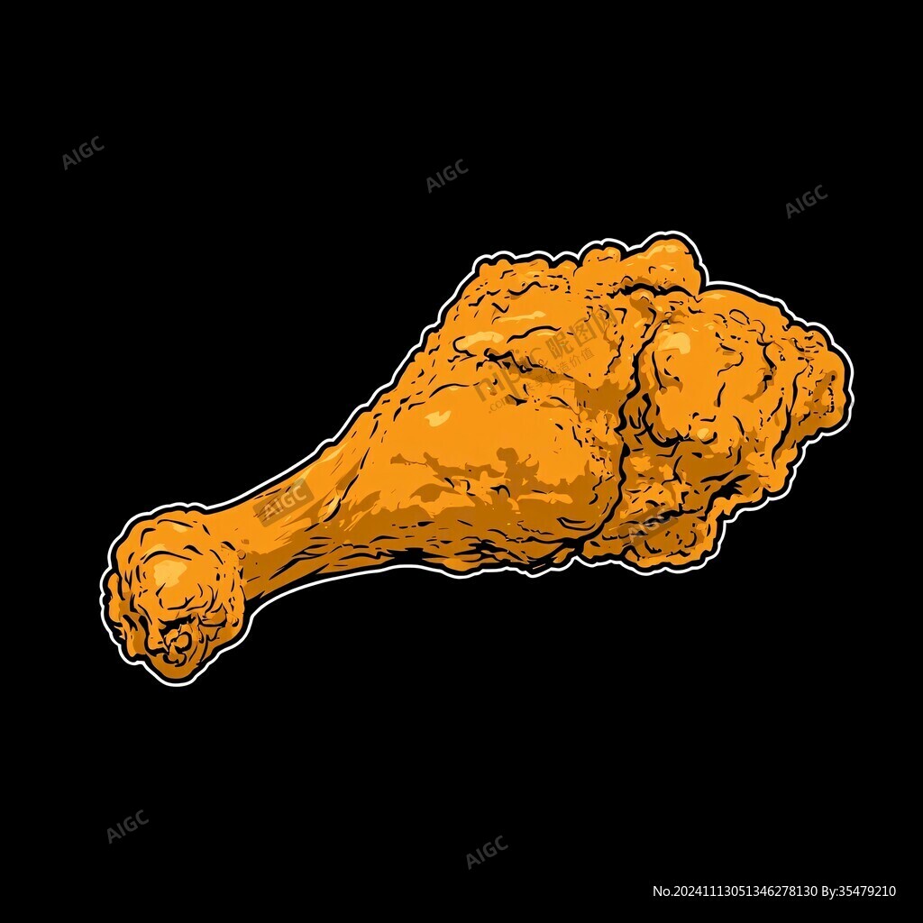 插畫雞腿