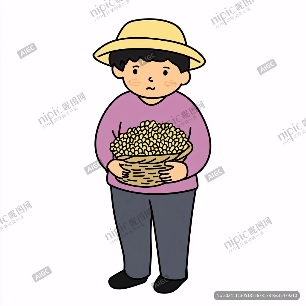 農(nóng)民雜糧插畫