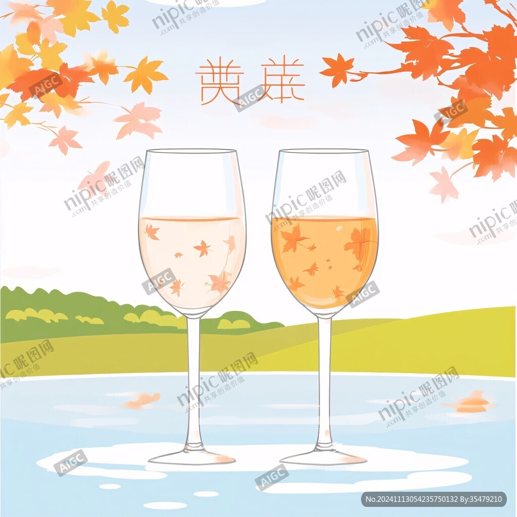 酒杯插畫