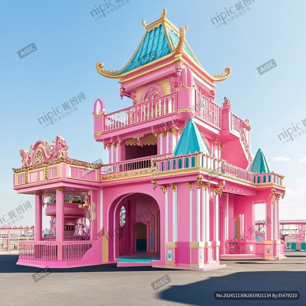 粉色奇幻建筑