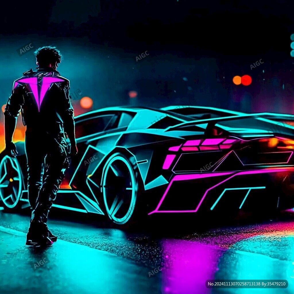 發(fā)光的車酷炫車