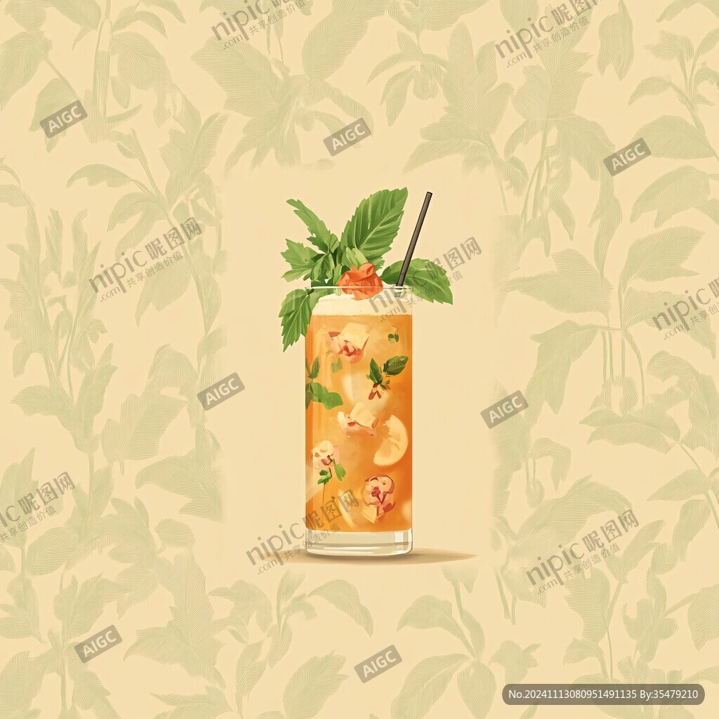 枇杷茶插畫