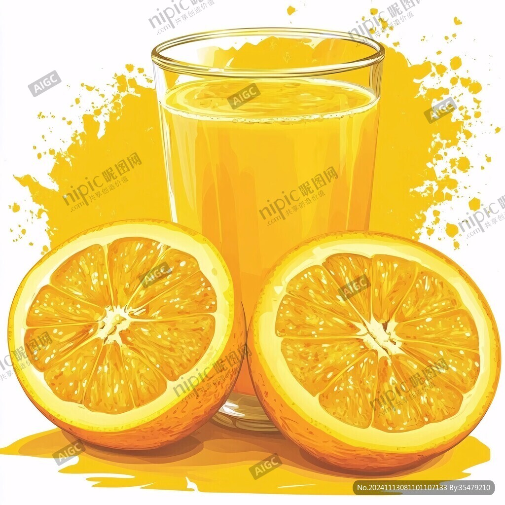 水果飲料果汁插畫