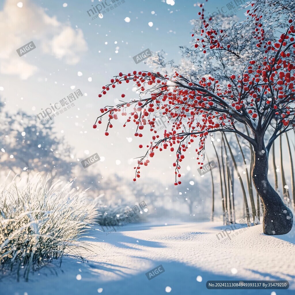 落雪的紅果