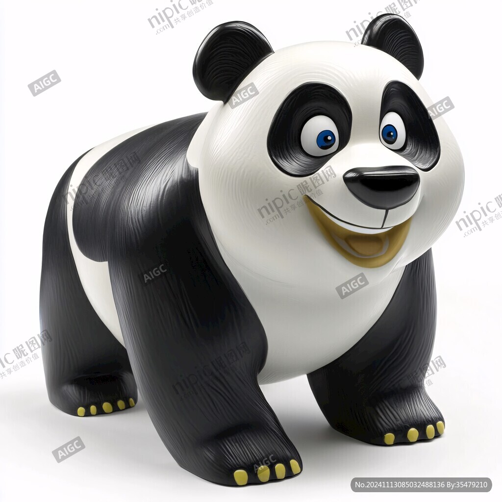 大熊貓卡通雕塑