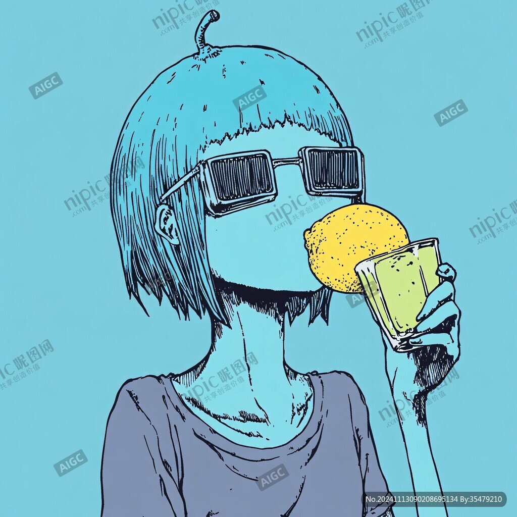 果汁女孩頭像