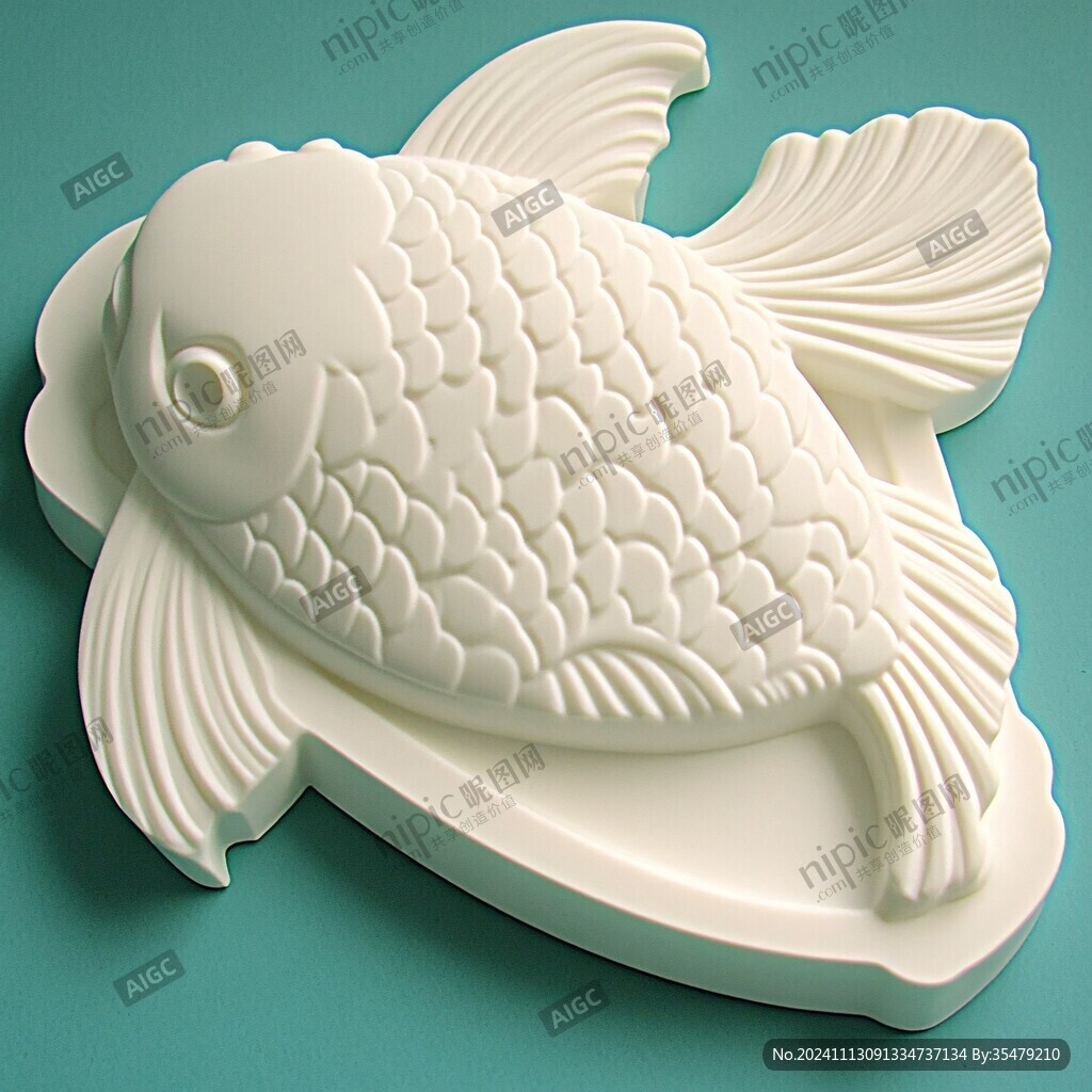 浮雕魚素材