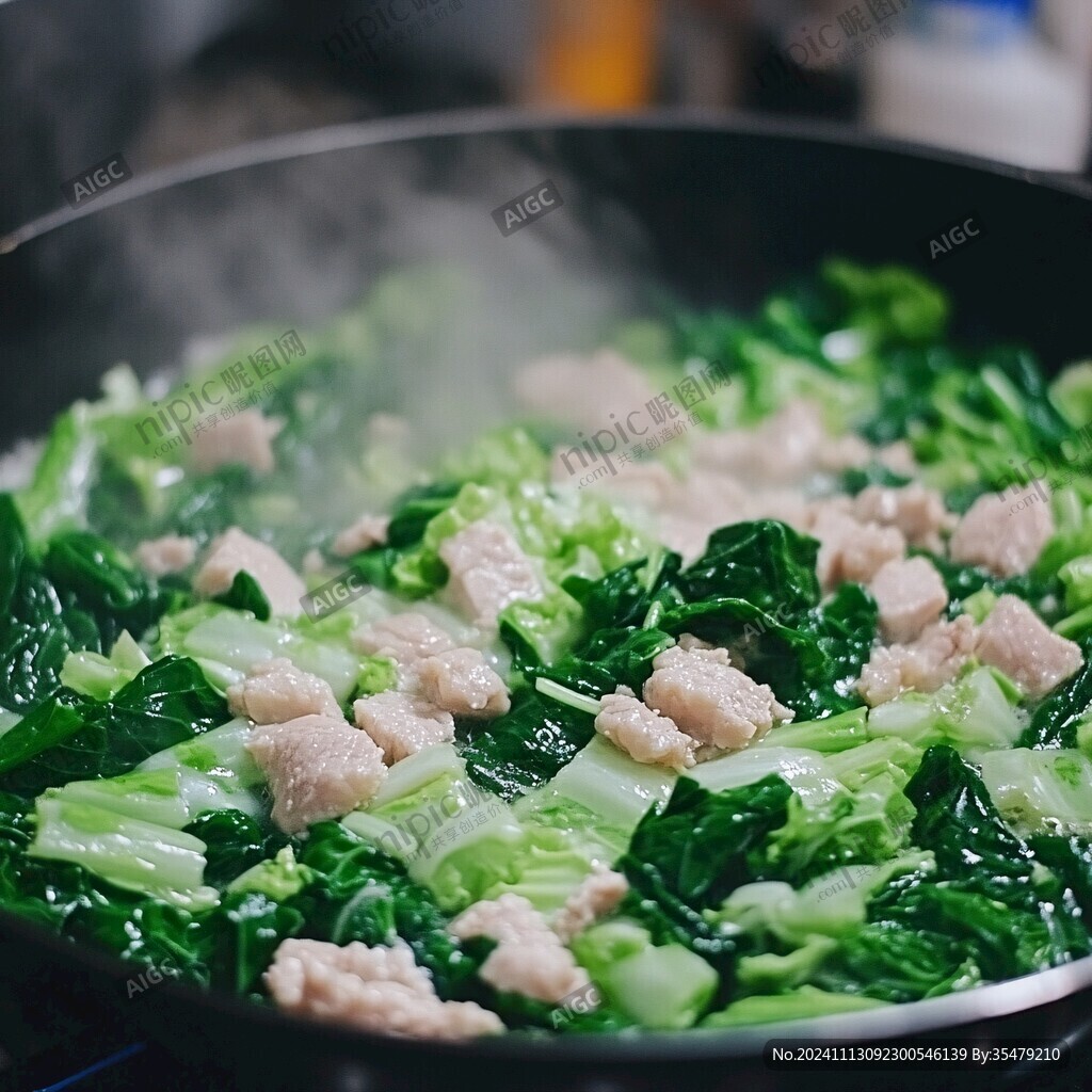 肉滑浸青菜