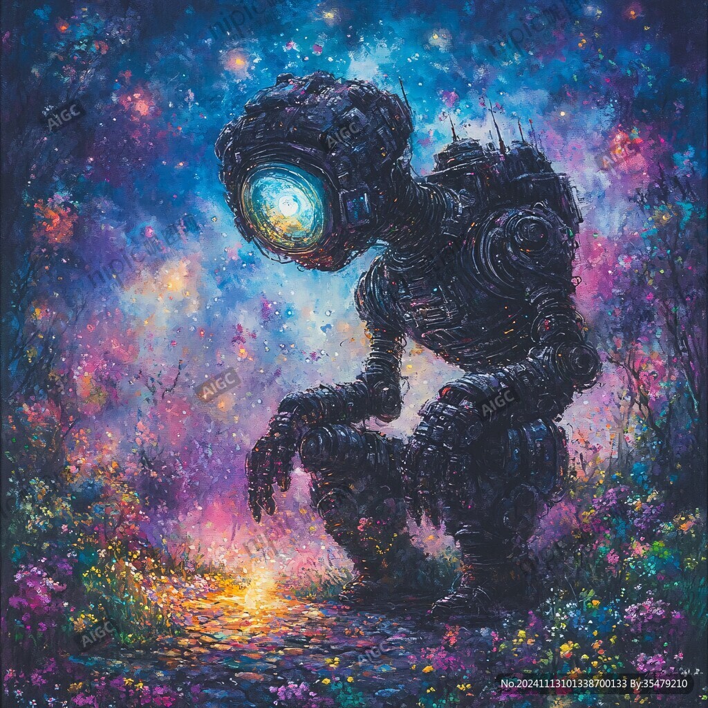 科幻油畫油彩