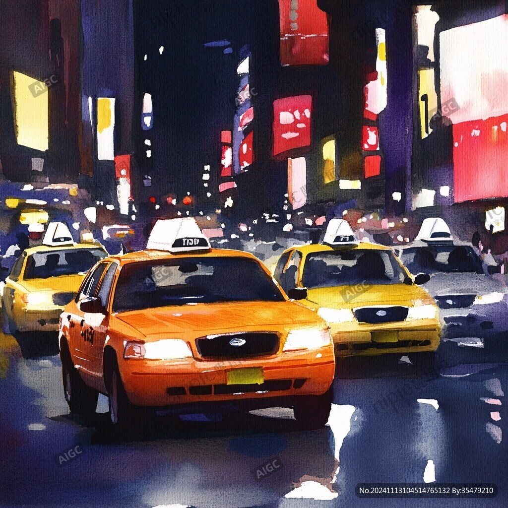 出租車插畫