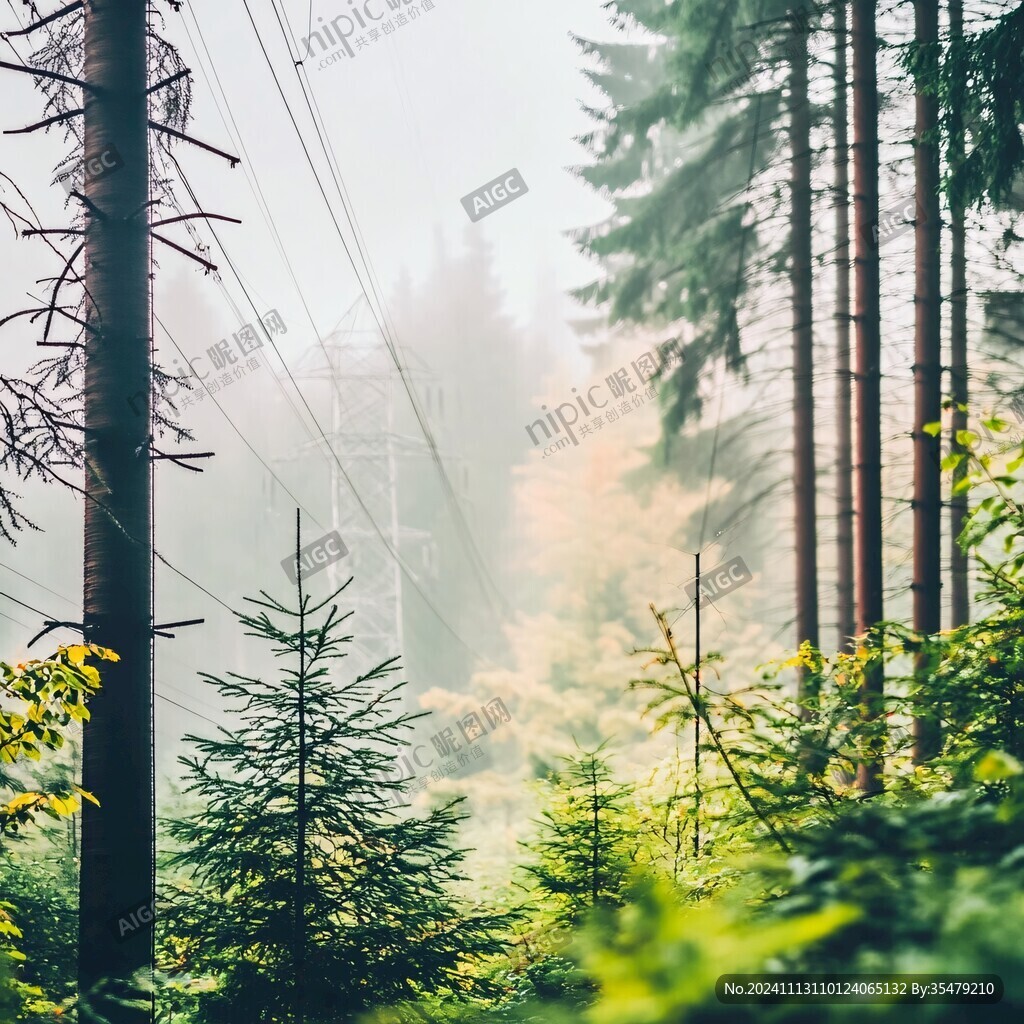 山林里的電線