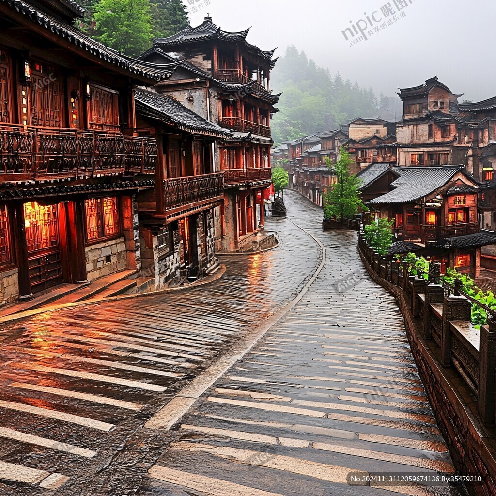 古鎮雨季