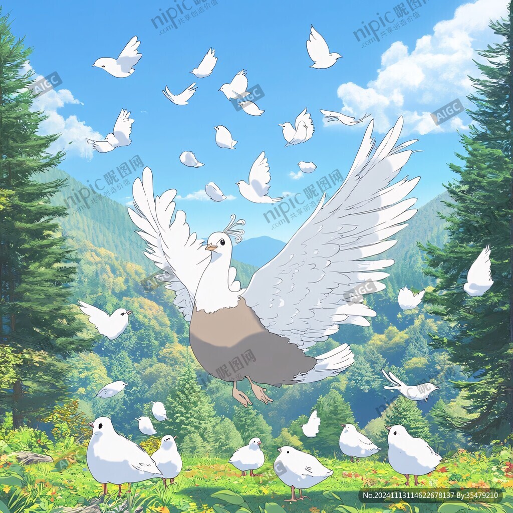 林間飛鴿放飛自我