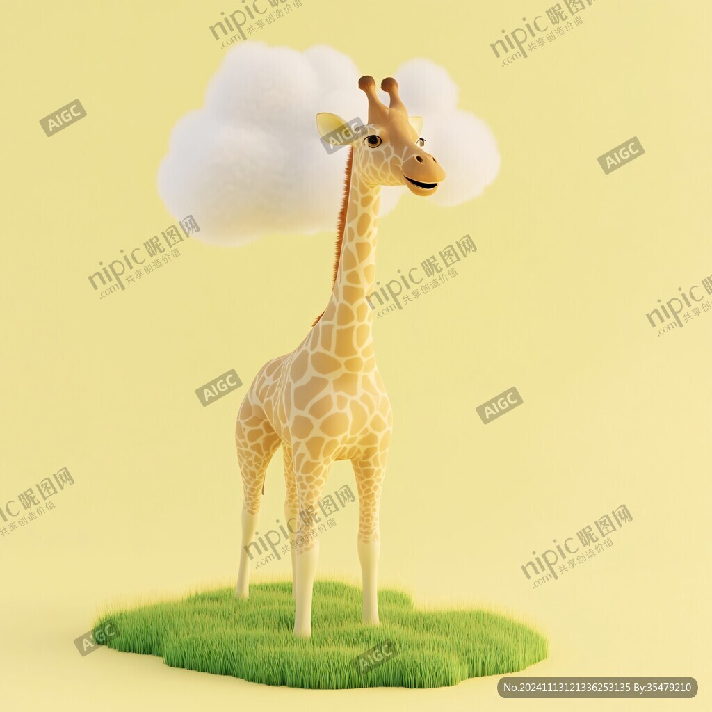 3d長頸鹿