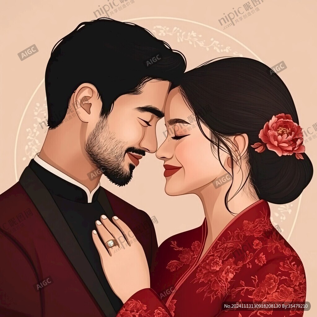 結婚照插畫