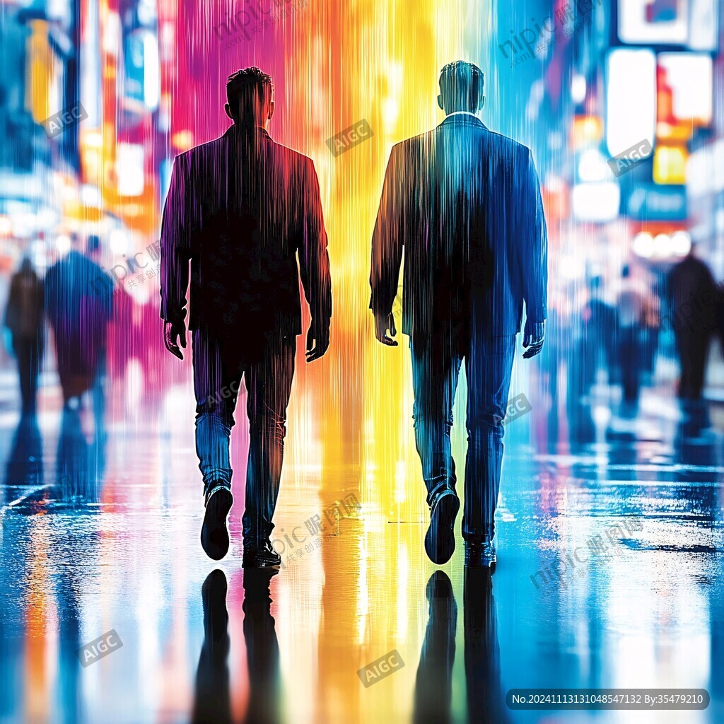 雨中的兩個(gè)人