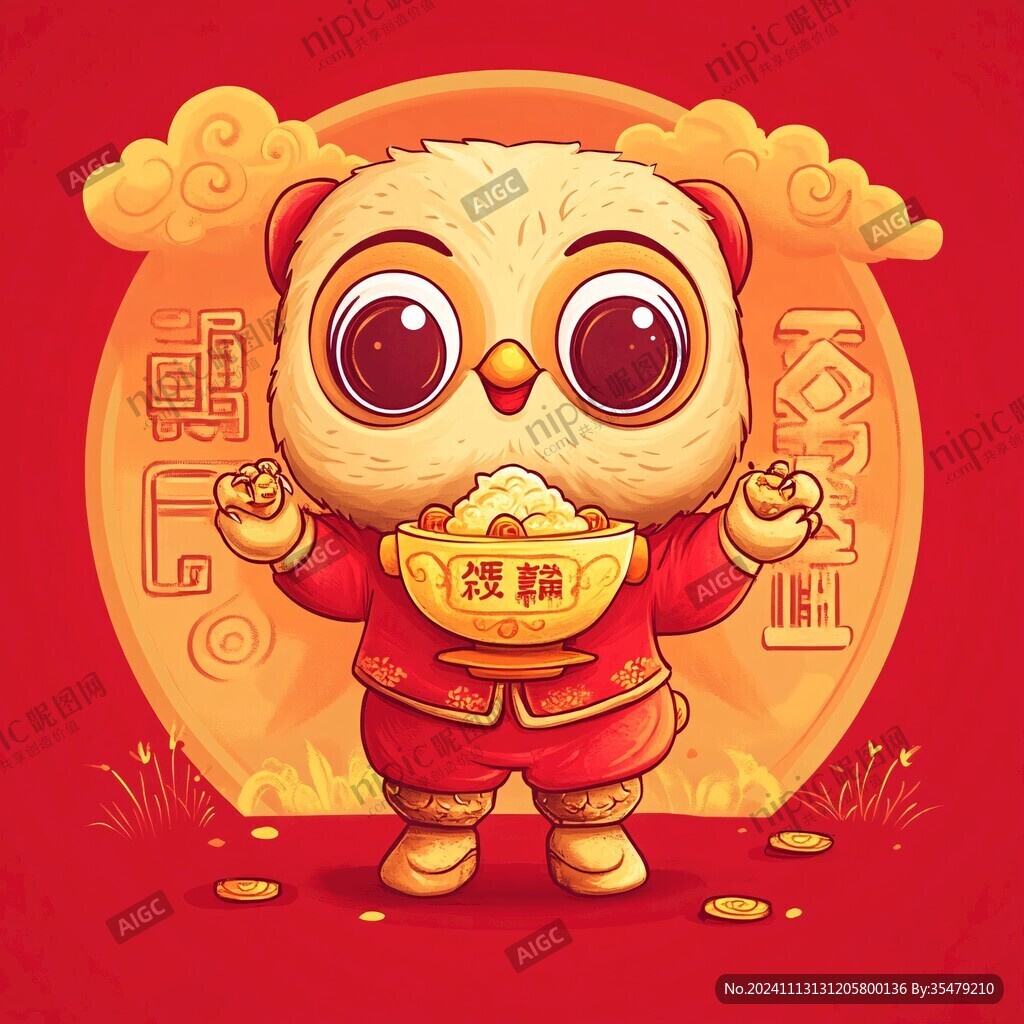 恭喜發(fā)財(cái)文創(chuàng)插畫