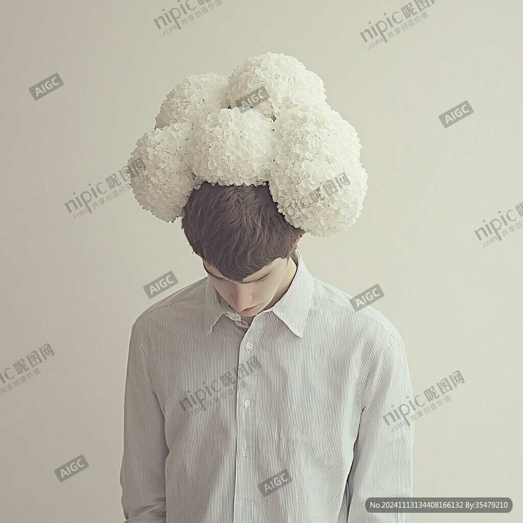 頭頂蔬菜的人