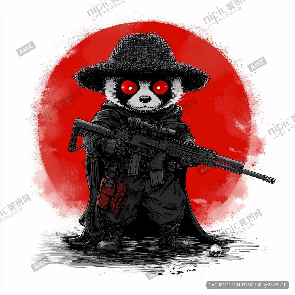 卡通霸氣熊貓