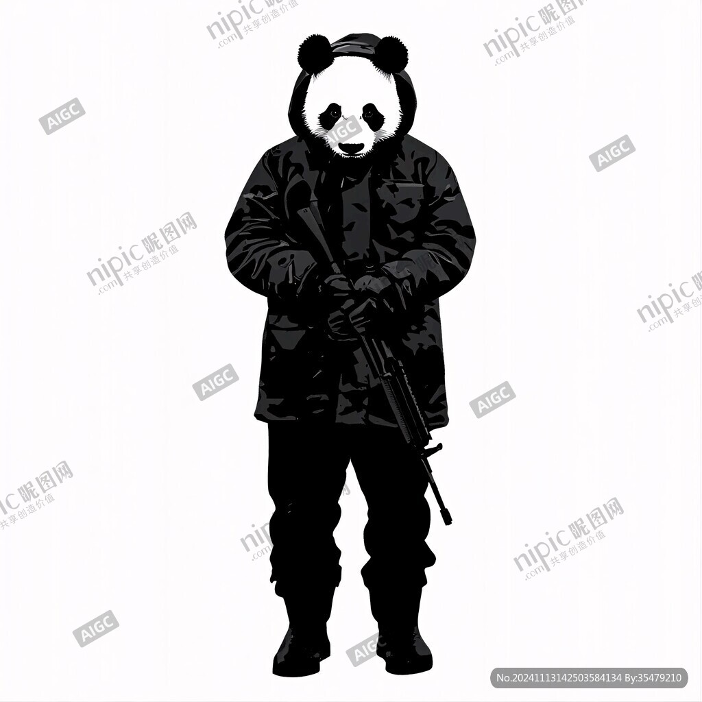 熊貓潮流插畫