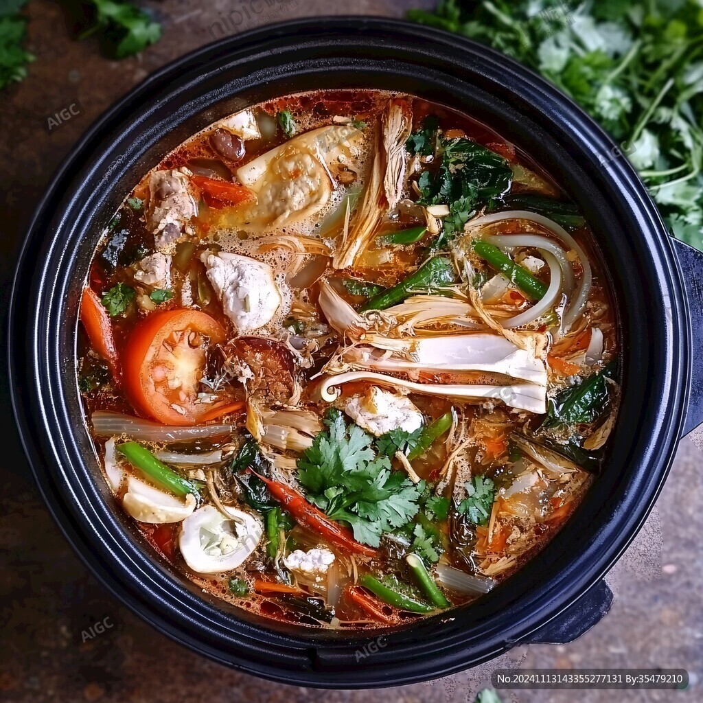 香辣羊雜耦片粉湯砂鍋