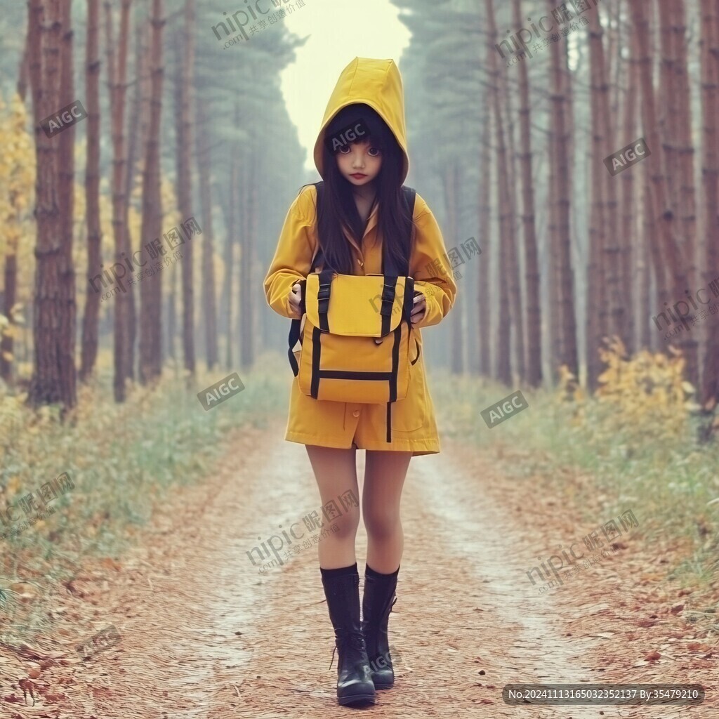 穿雨衣的女孩