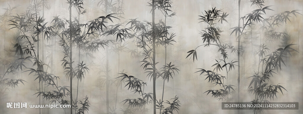 水墨竹子