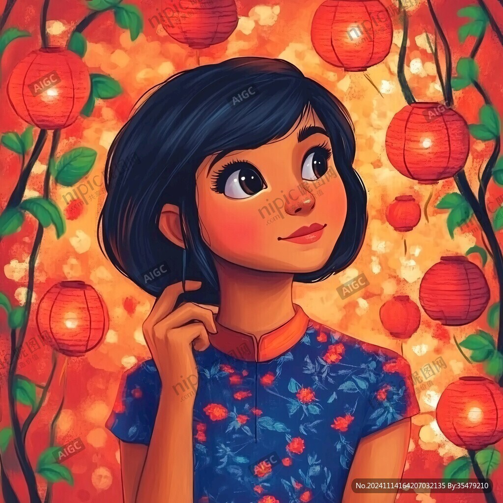 提燈籠的少女