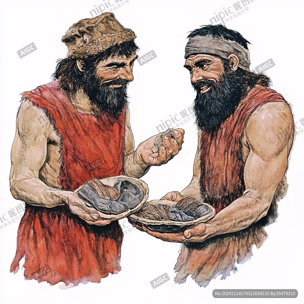 原始人吃肉