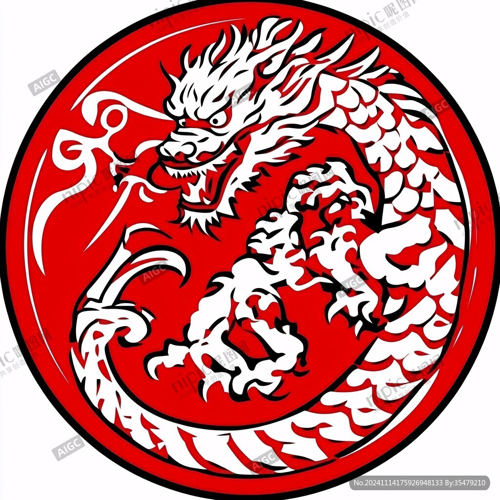龍年窗貼圖案設計