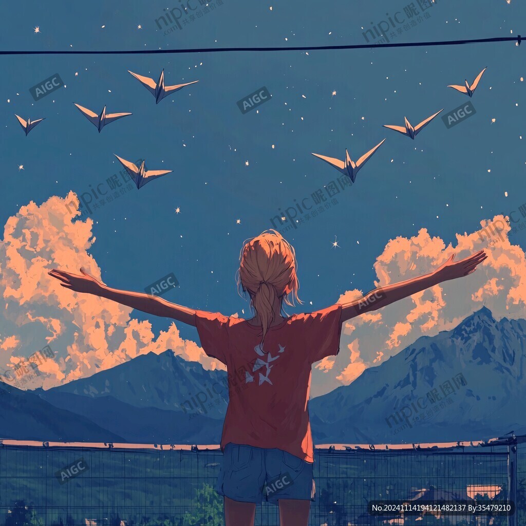手繪追光的少年