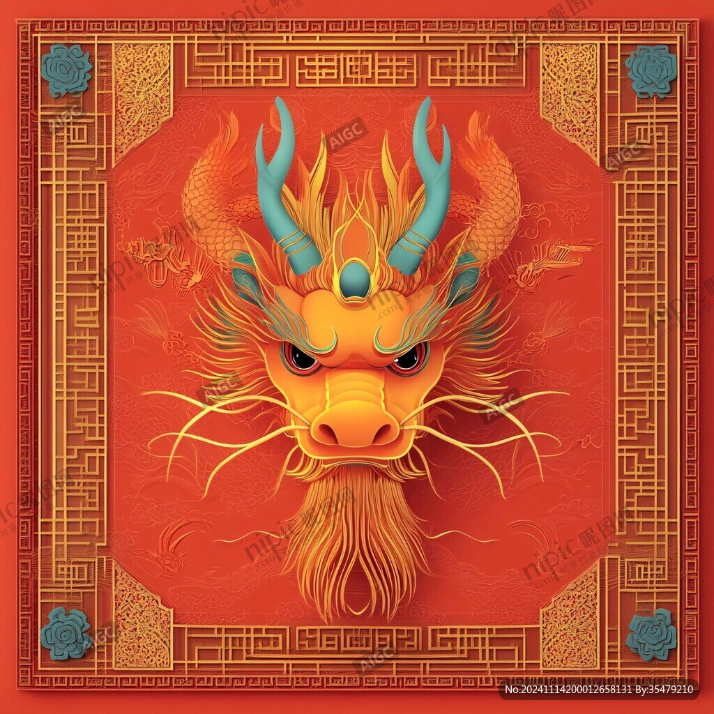 龍年地墊插畫